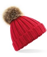 EGBSW Faux Fur Knitted Hat